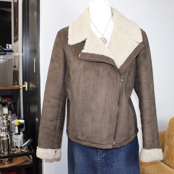90s Liz Claiborne Sherpa Jacket Size women’s Large - Picture 3 of 7